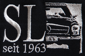 Embroidered "SL seit 1963" logo